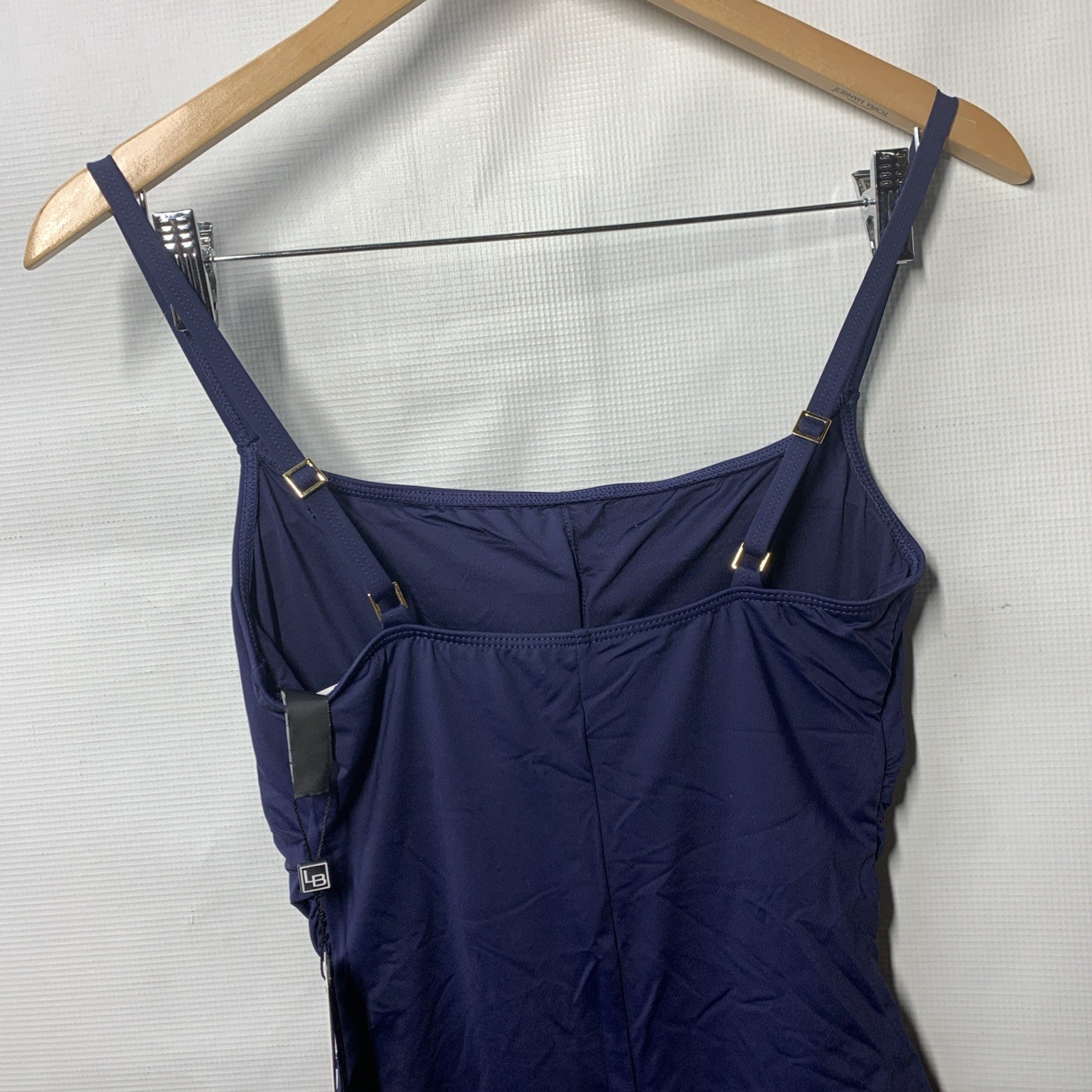 La Blanca Womens Island Goddess Shirred Side One Piece Swimsuit Swimwear Size 10