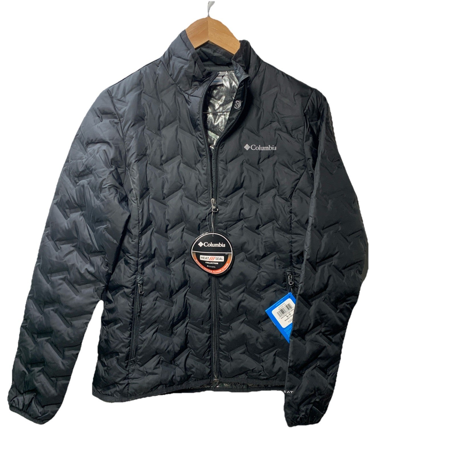 Columbia Women's Delta Ridge Down Jacket Size Small Black Long Sleeve Full Zip