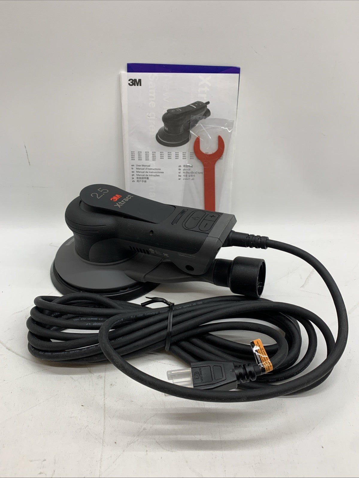3M Xtract Electric Random Orbital Sander, 88764, 6 in, Central Vacuum Ergonomic