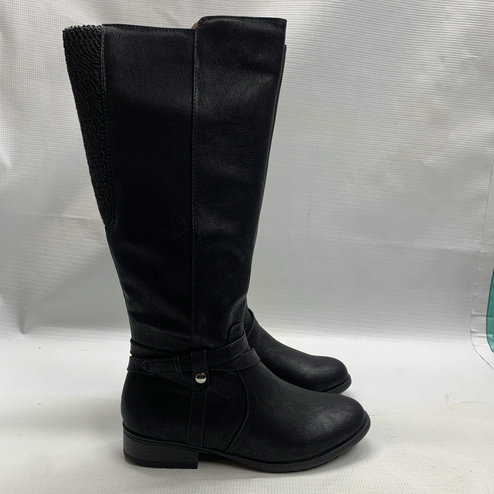 LifeStride Xtrovert-WC Women's Size 6.5 WC Black Leather Zipper Knee High Boots