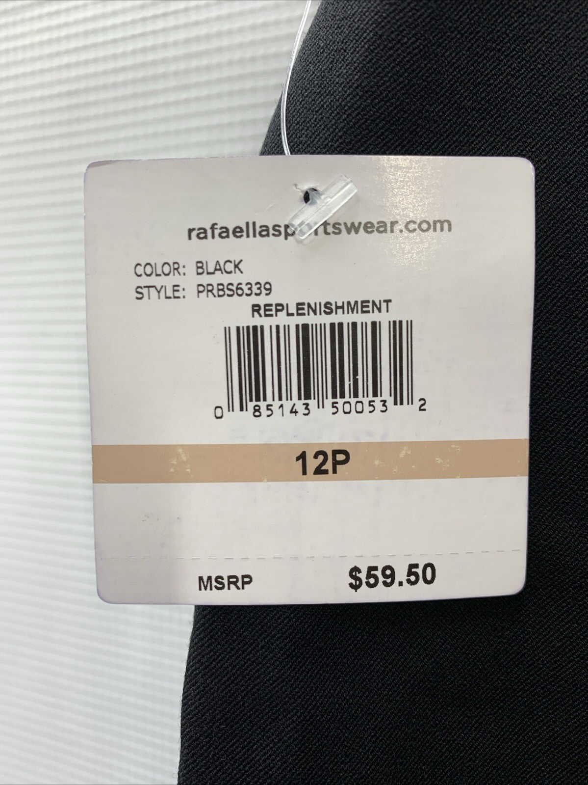Rafaella Womens Petite Flat Front Black Dress Stretch Pants PRBS6339 Size 12p