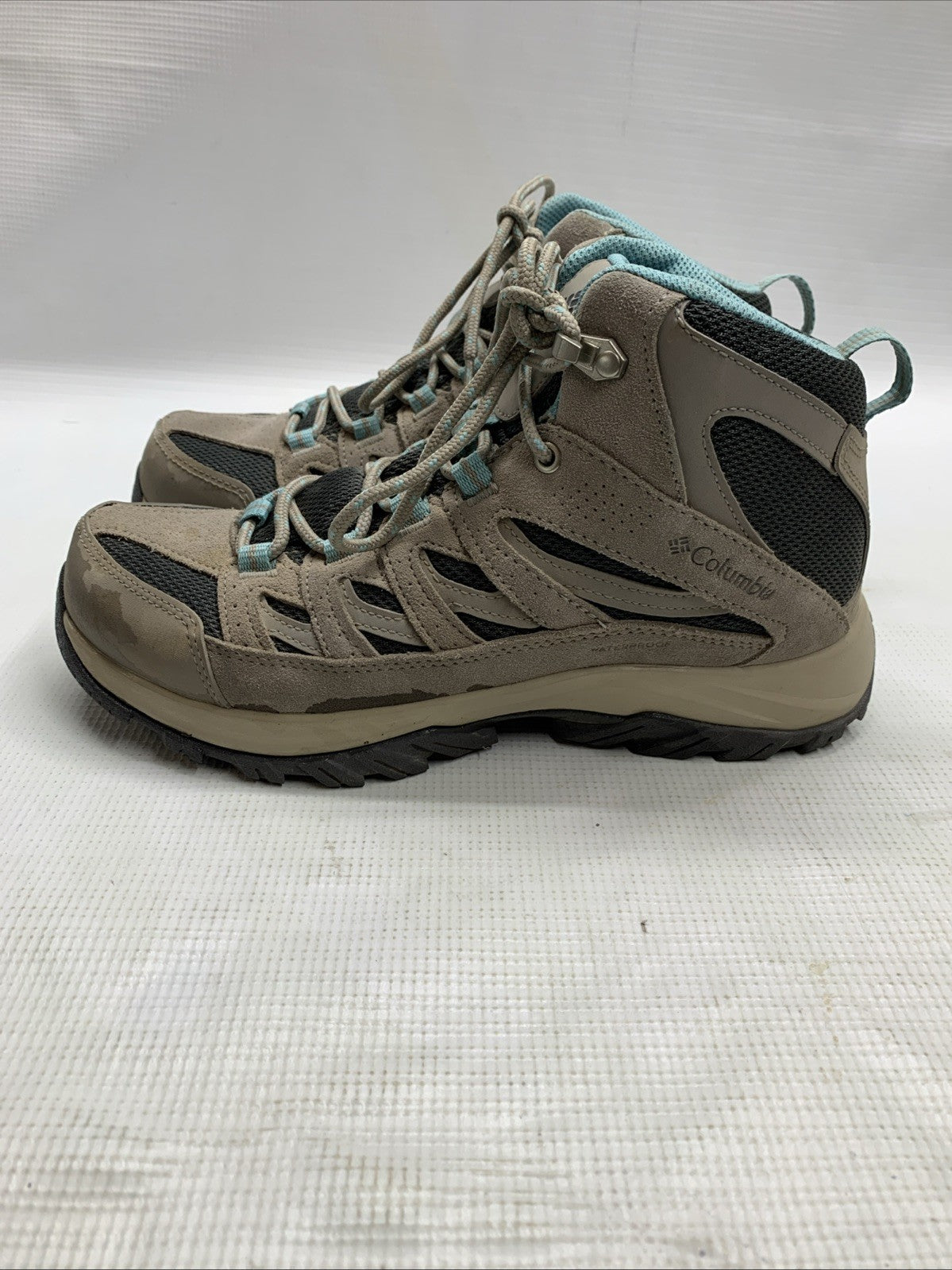 Columbia Crestwood Mid WP Waterproof Womens Hiking Boots Size 8.5 US Dark Grey