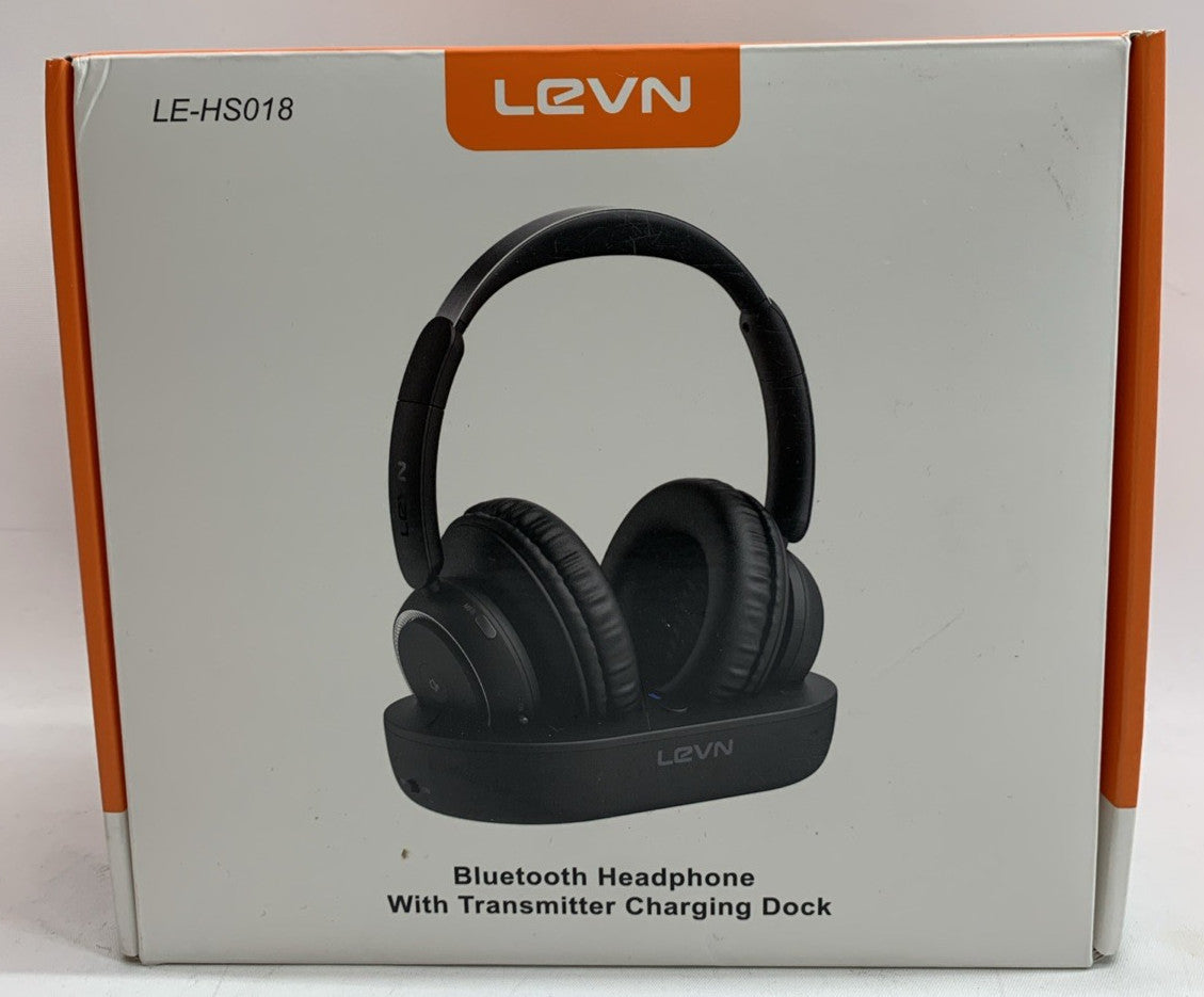 LEVN Bluetooth Wireless TV Headphones Watching Wireless Seniors Black LE-HS018