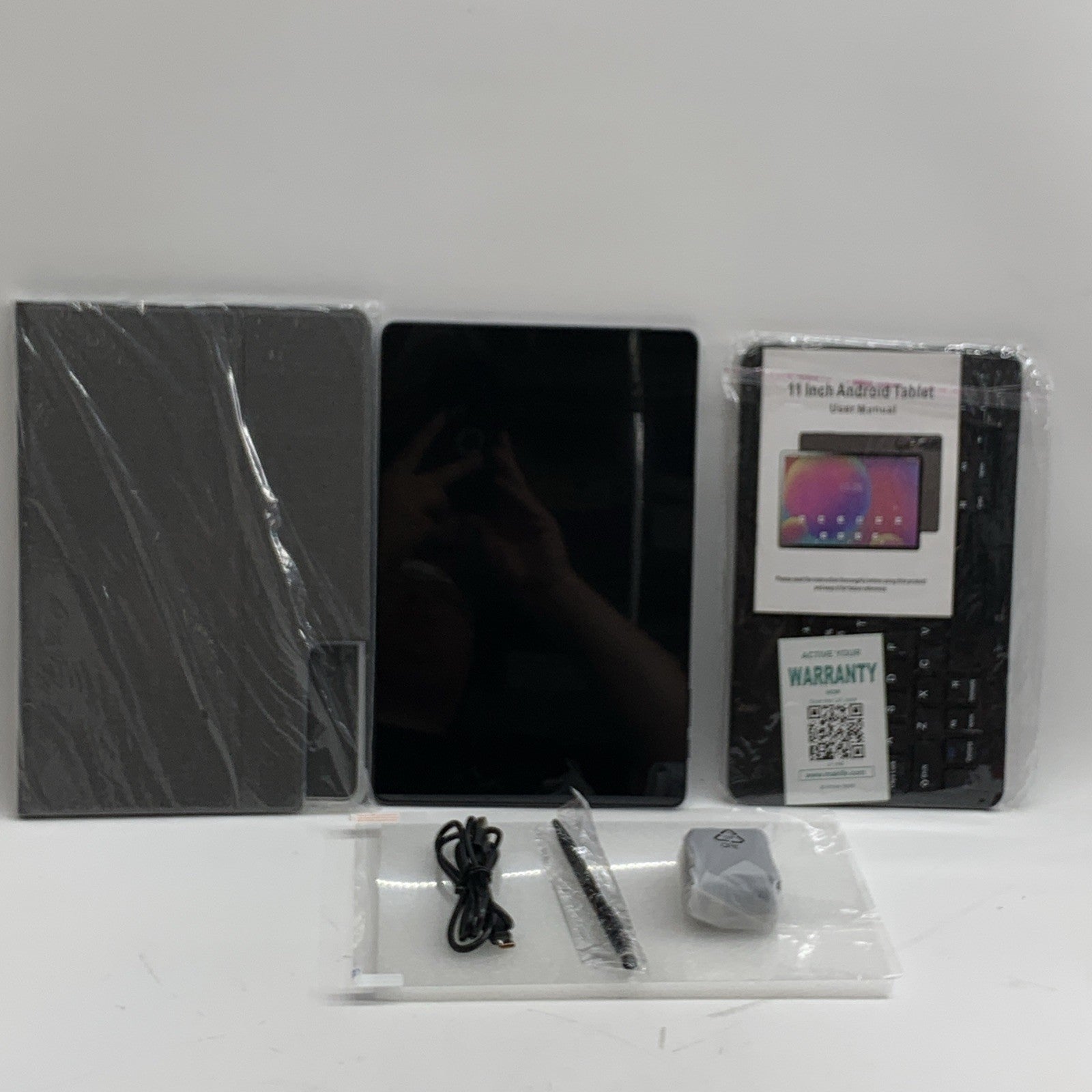 11 inch 2K Tablet 18 Gb Ram with Keyboard Android 14 2000x1200 2 in 1 Gray