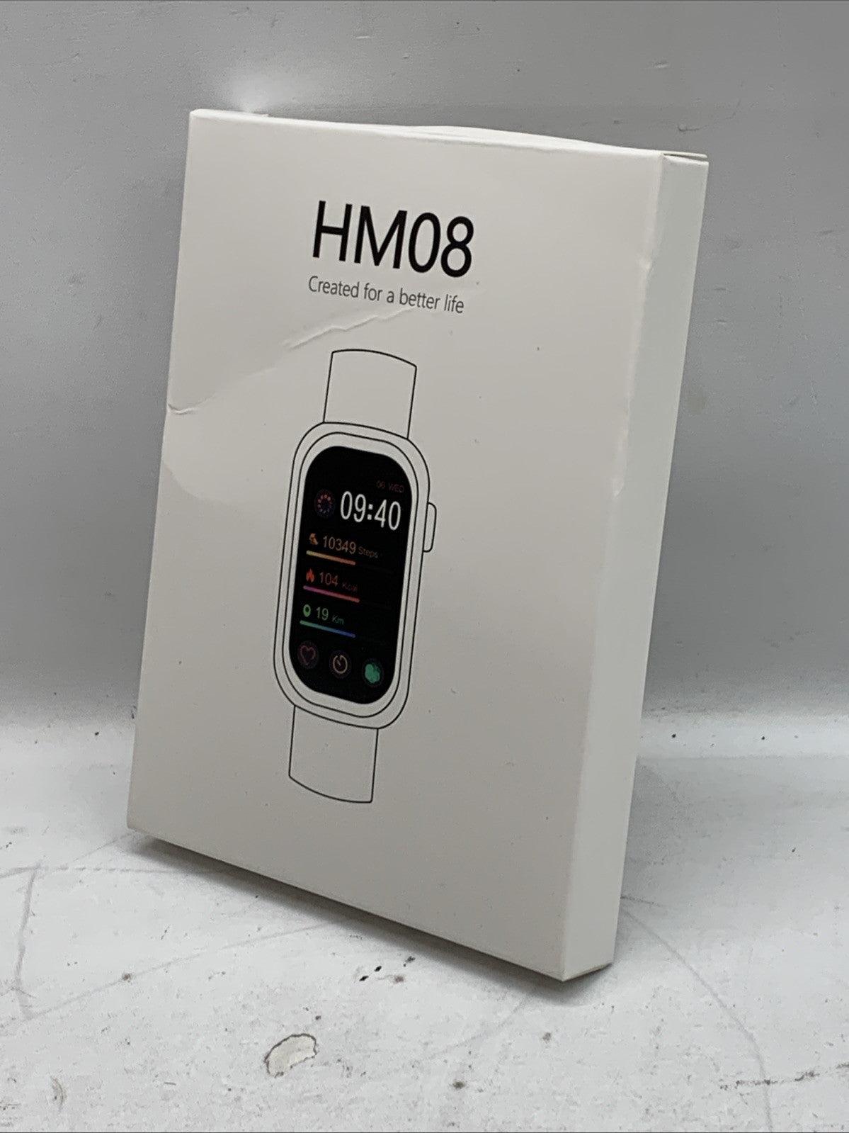 FITVII Fitness Tracker with 24/7 Heart Rate & Blood Pressure HM08 Monitor-Black