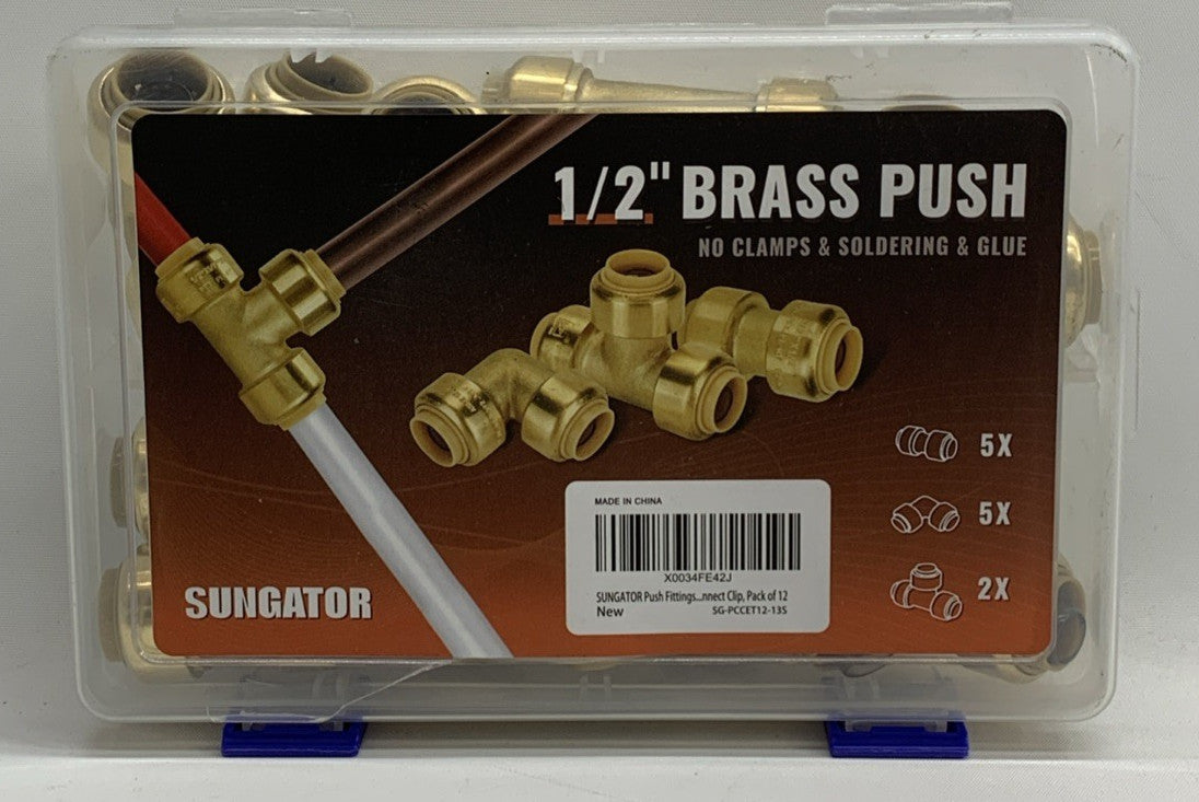 Sungator Plumbing Fittings 1/2 Inch Push Pex Fittings 1/2 Inch, 5 Each Coupling