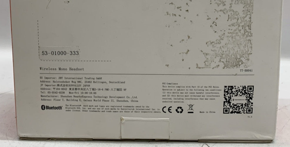 TaoTronics Wireless Bluetooth Headset Black with Microphone and Noise Canceling