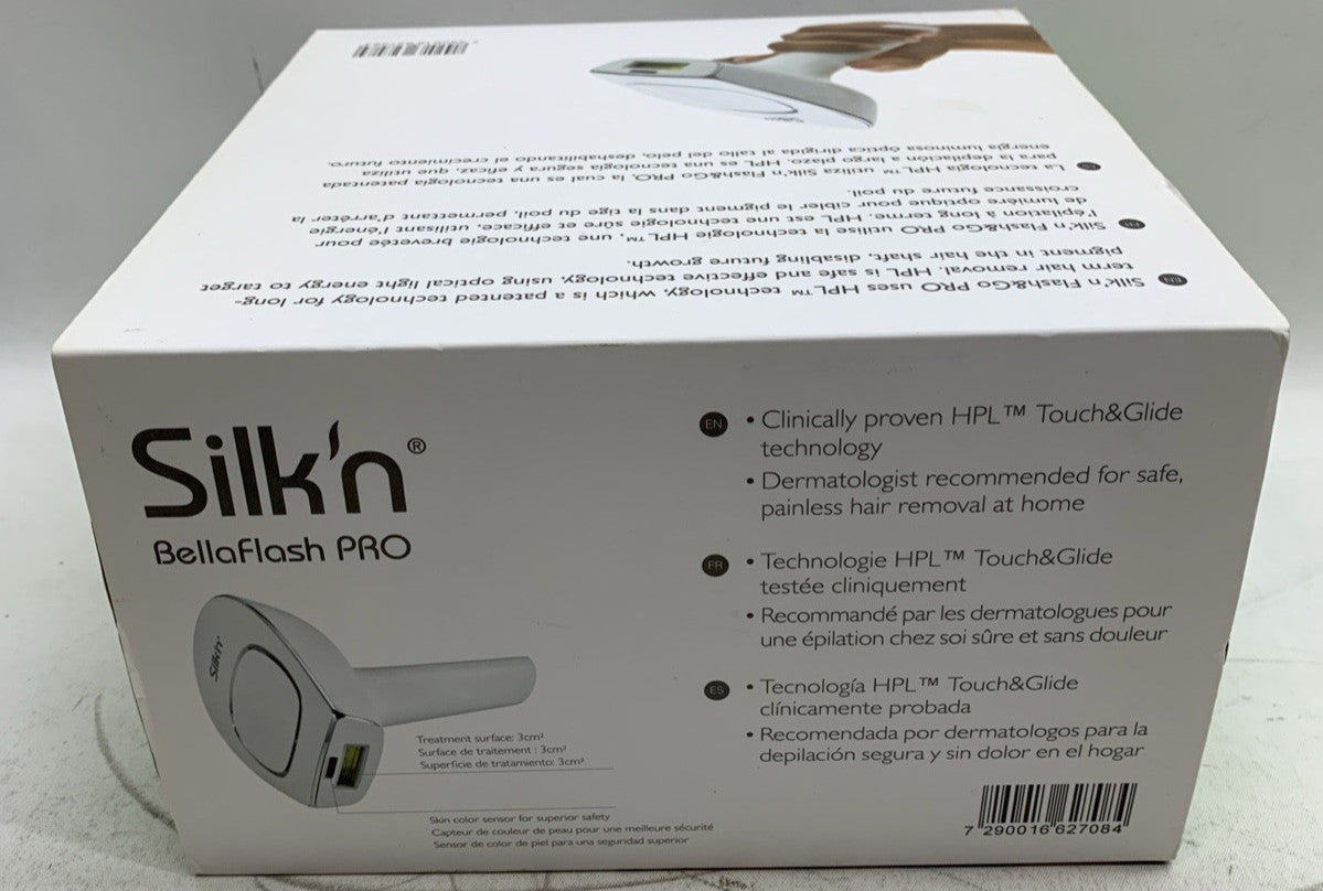 Silk'n Bella Flash Pro Touch & Glide HPL Technology Ergonimic Hair Remover White