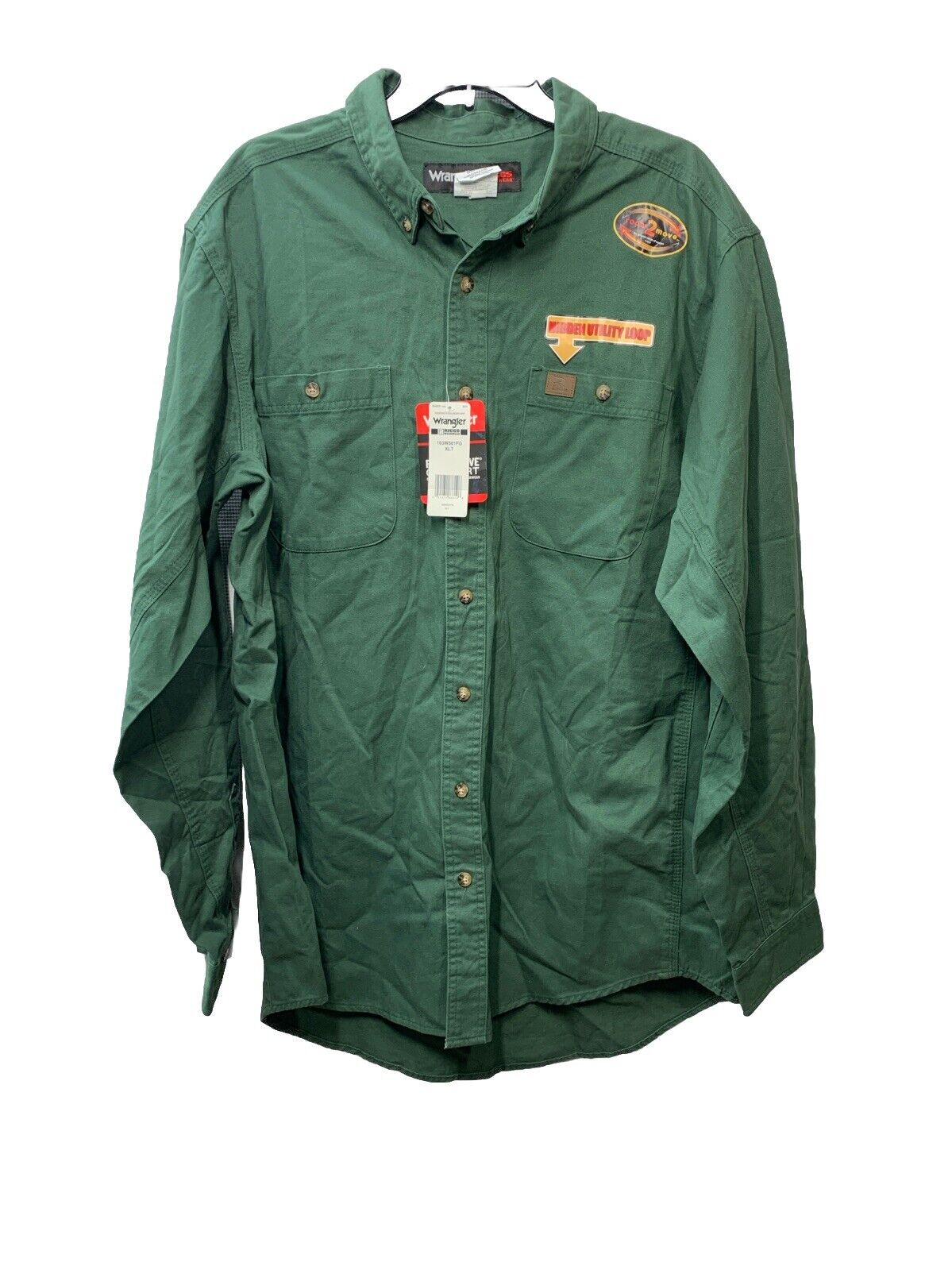Wrangler Riggs Workwear Men's Button Down Solid Twill Work Shirt Long Sleeve XLT