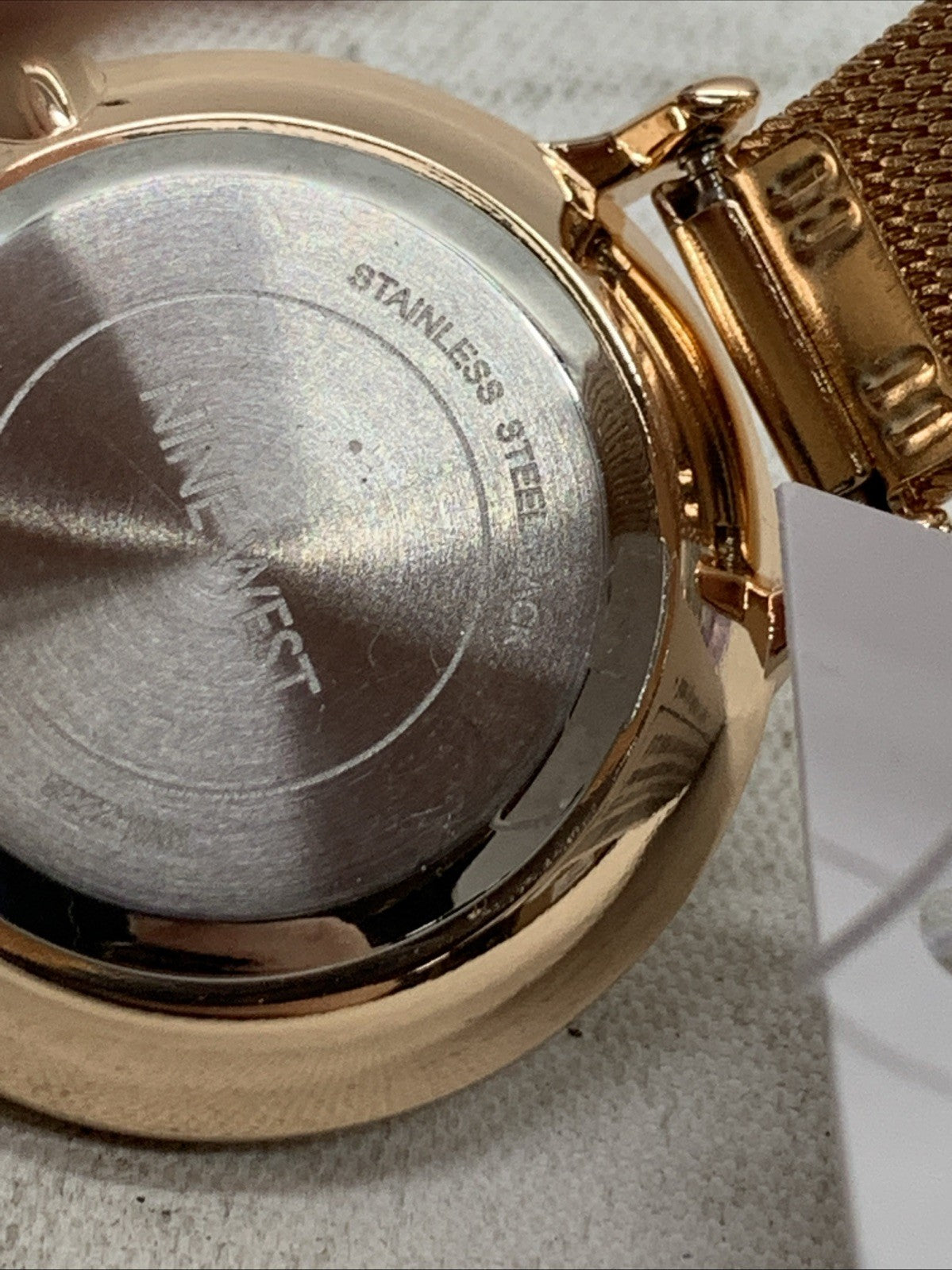 Nine West Rose Gold Wrist Watch Women's Stainless Steel Back Analog - 2228SVRG