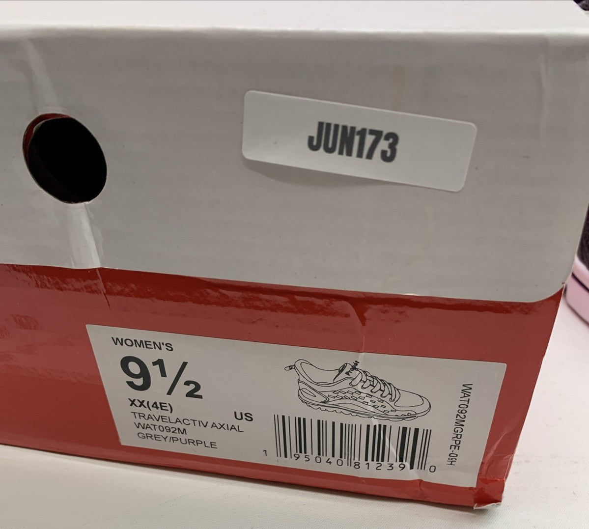 Propet Travelactiv Axial Walking Womens Grey Athletic Shoes Size 9.5 XX(4E) Lace