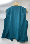 GRACE KARIN Womens Stand Tank Top Shirt Sleeveless Size 2XL Teal Business Formal