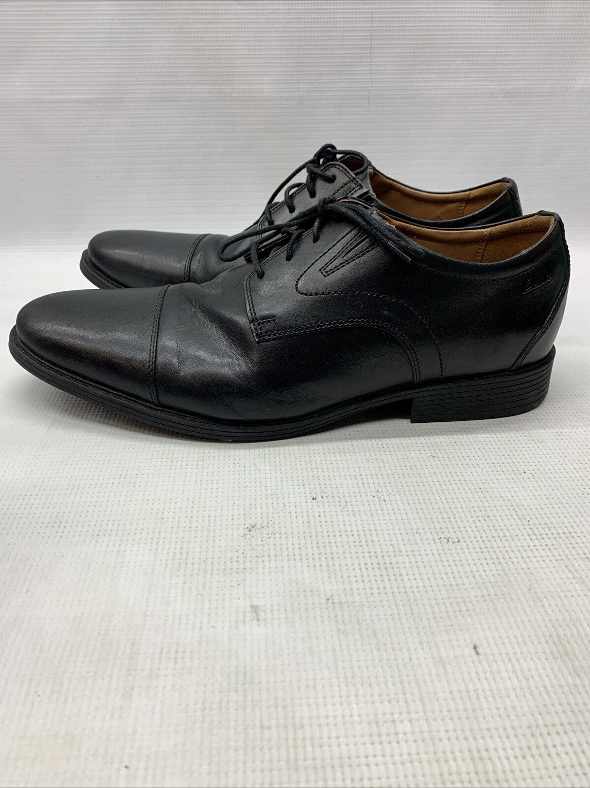 Clarks 15770 Black Leather Tilden Walk Lace Up Oxford Dress Shoes Men’s Size 13