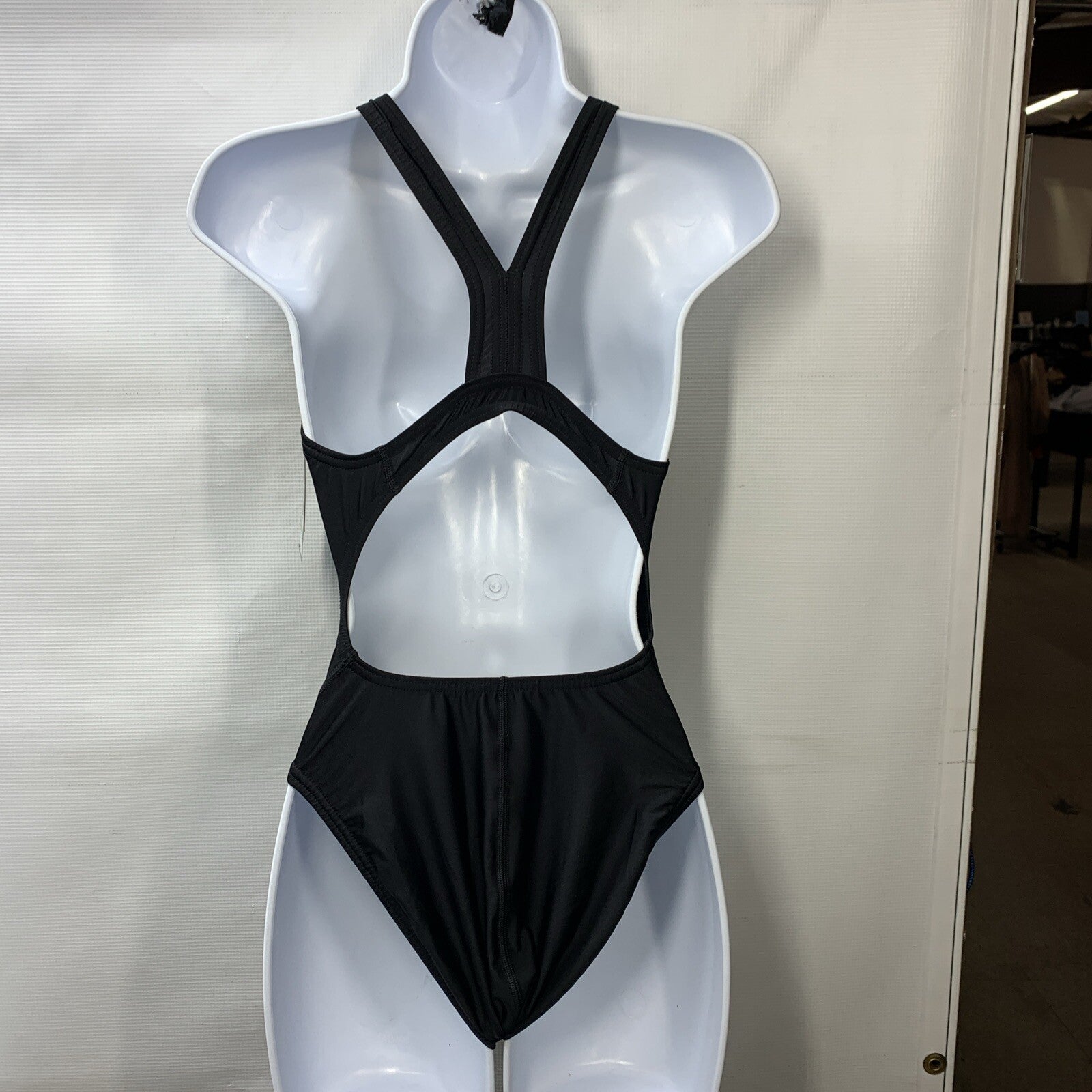 Speedo Womens One-Piece Swimsuit Black Size 8/34 F PRO-LT Swimwear Solid Pull On