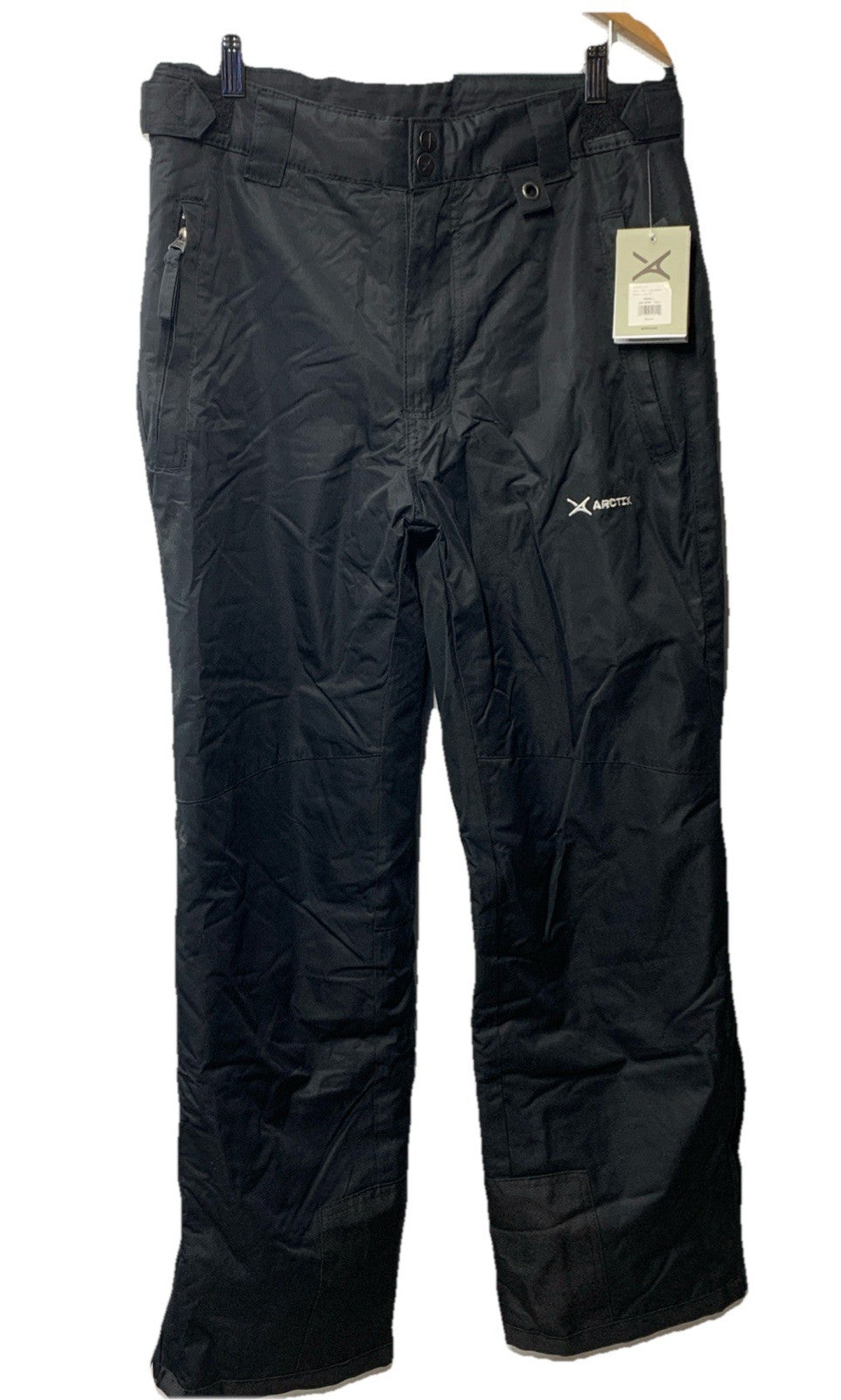 Arctix Mens Snow Pants 29-30Wx32L Small 1900-00-S Black 2-zip Front Pockets