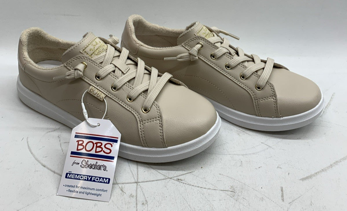 Bobs By Skechers DVINE-INSTANT DELIGHT Natural Sneakers 114456 Women's Size 8.5