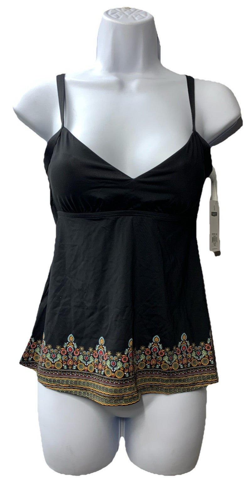 SKYE Standard Piper V-Neck Tankini Top Only Size XS SK755181 Swimsuit 2-way Back