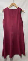 Plum sleeveless asymmetrical detail dress for women by The Family Flips, size 16, stylish and elegant for special occasions.