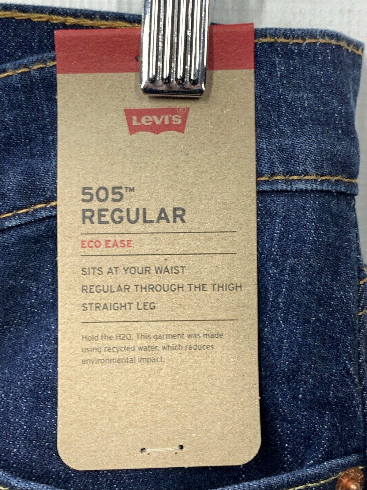Levi's Men's 505 Regular Fit Jean Nail Loop Knot Pants Size 30W x 32L 005052195
