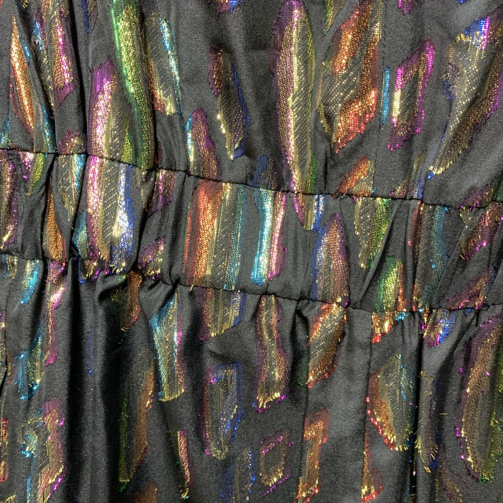 Rachel Zoe Mason Jumpsuit 0 Faux Wrap Metallic Party Wide Leg V-neck Colorful