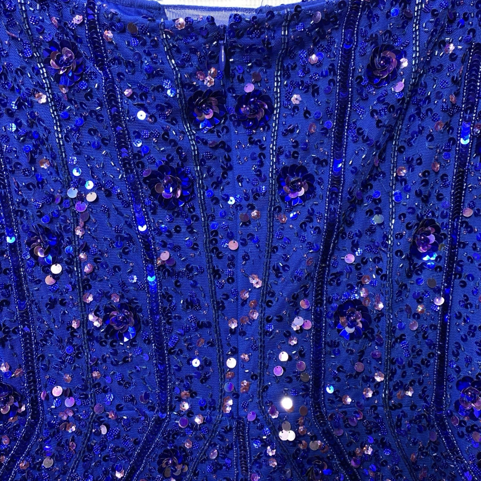 Adrianna Papell Women's Beaded Off Shoulder Long Sleeve Gala Gown Dress Size 12
