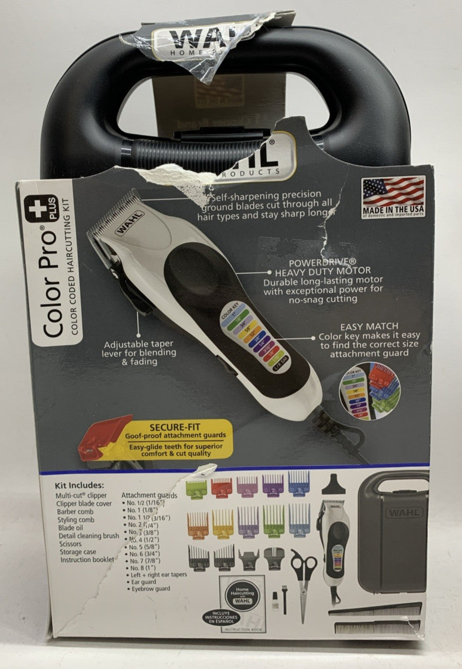 Wahl Color Pro Plus Power-drive Easy-match Color-coded Haircutting Clipping Kit