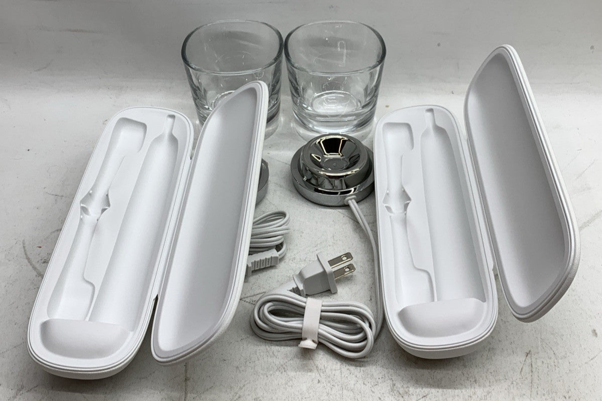 Philips Sonicare DiamondClean Travel Charging Case, Silver Base And Cups 2 Pack