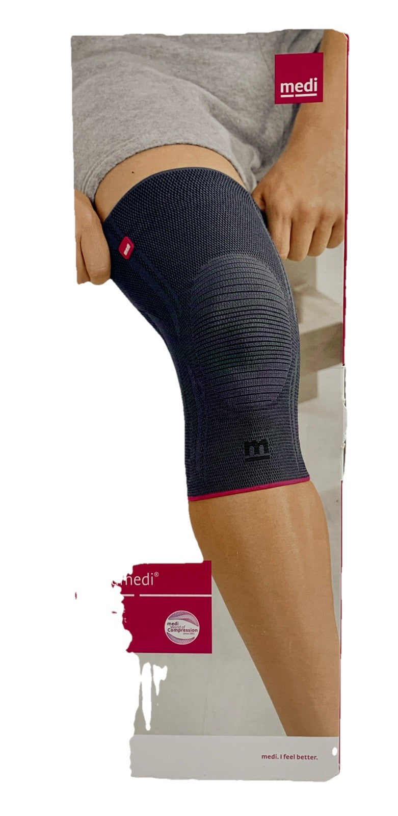 Medi Genumedi Knit Knee Support Compression Sleeve for Men & Women Size3 Beige