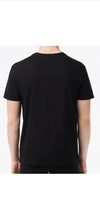 Lacoste Men's Comfort Crew Neck Tee 100% Cotton T-Shirt Black 3-Pack Size Large