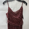 Adrianna Papell Women's Metallic Crinkle Gown Dress Size 4 Party/Cocktail Formal