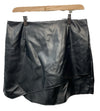 Grace Karin Women's Pleather Pull Up Elastic Waist Skort Size L Casual Black