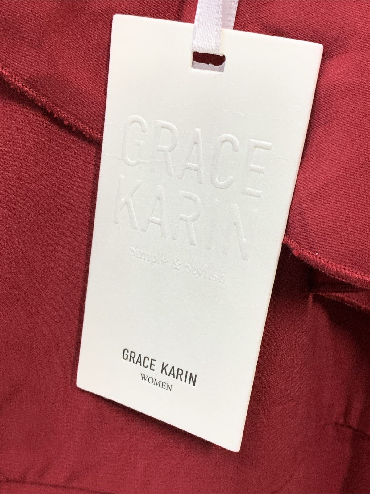 Grace Karin Women's 2024 Summer Wrap Midi Party Dress Casual Boho Red - Size XL