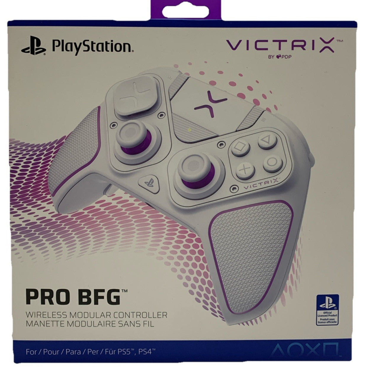 PDP Victrix Pro BFG Wireless Modular Controller for PlayStation 5, PS4, PC White