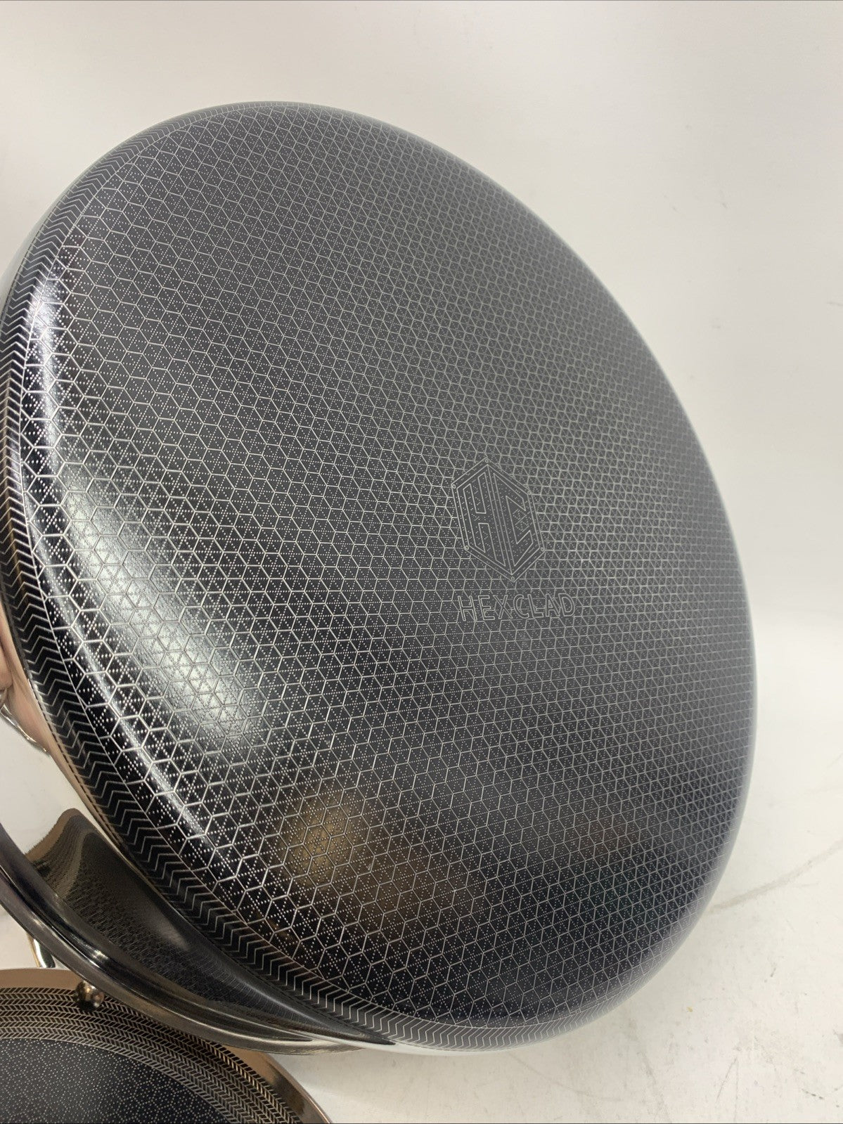 HexClad Hybrid Stainless Steel Cookware 5Piece Set w/Cover Lid & Griddle - USED