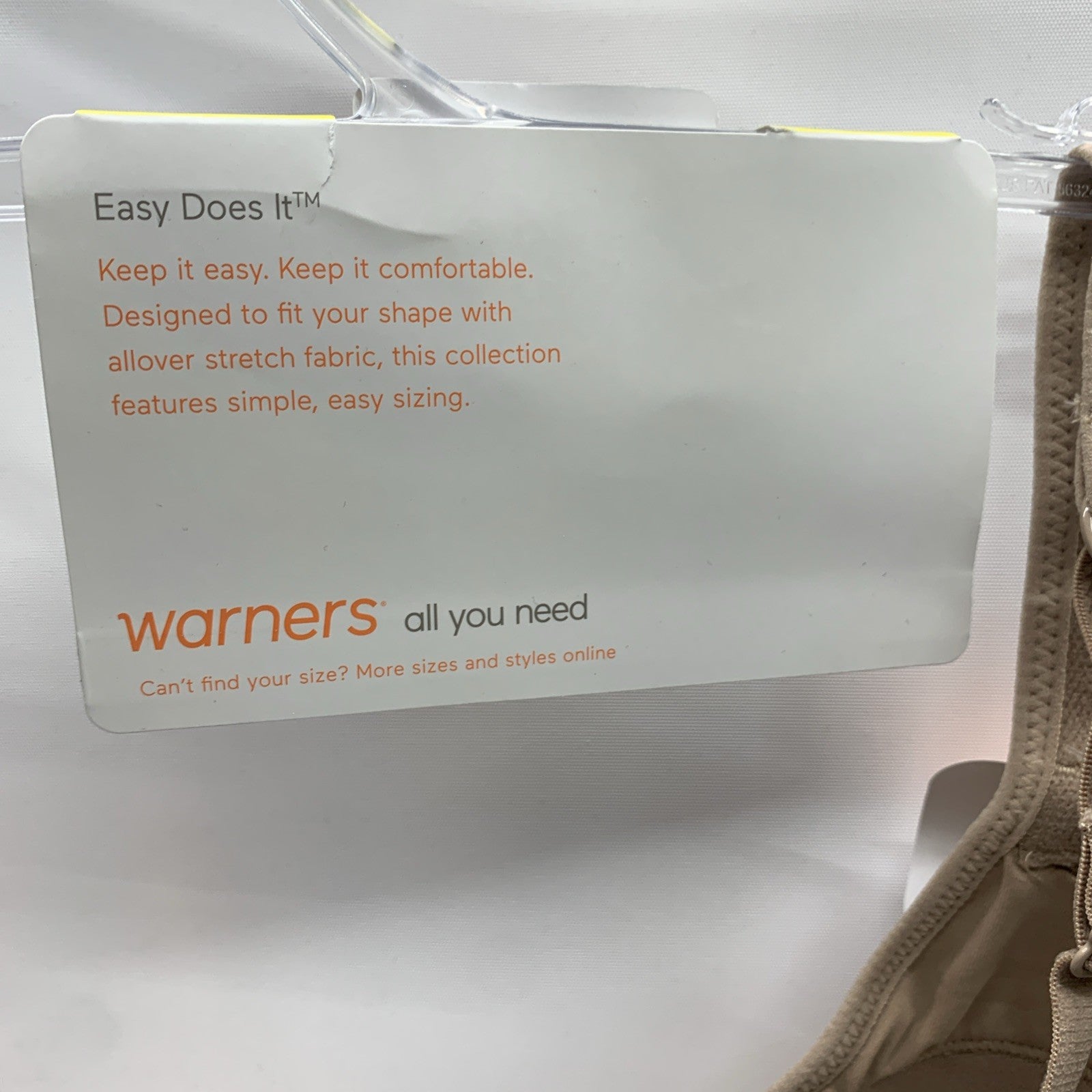 Warner's Women's Easy Does It Underarm-smoothing Comfort Bra Almond Size Medium