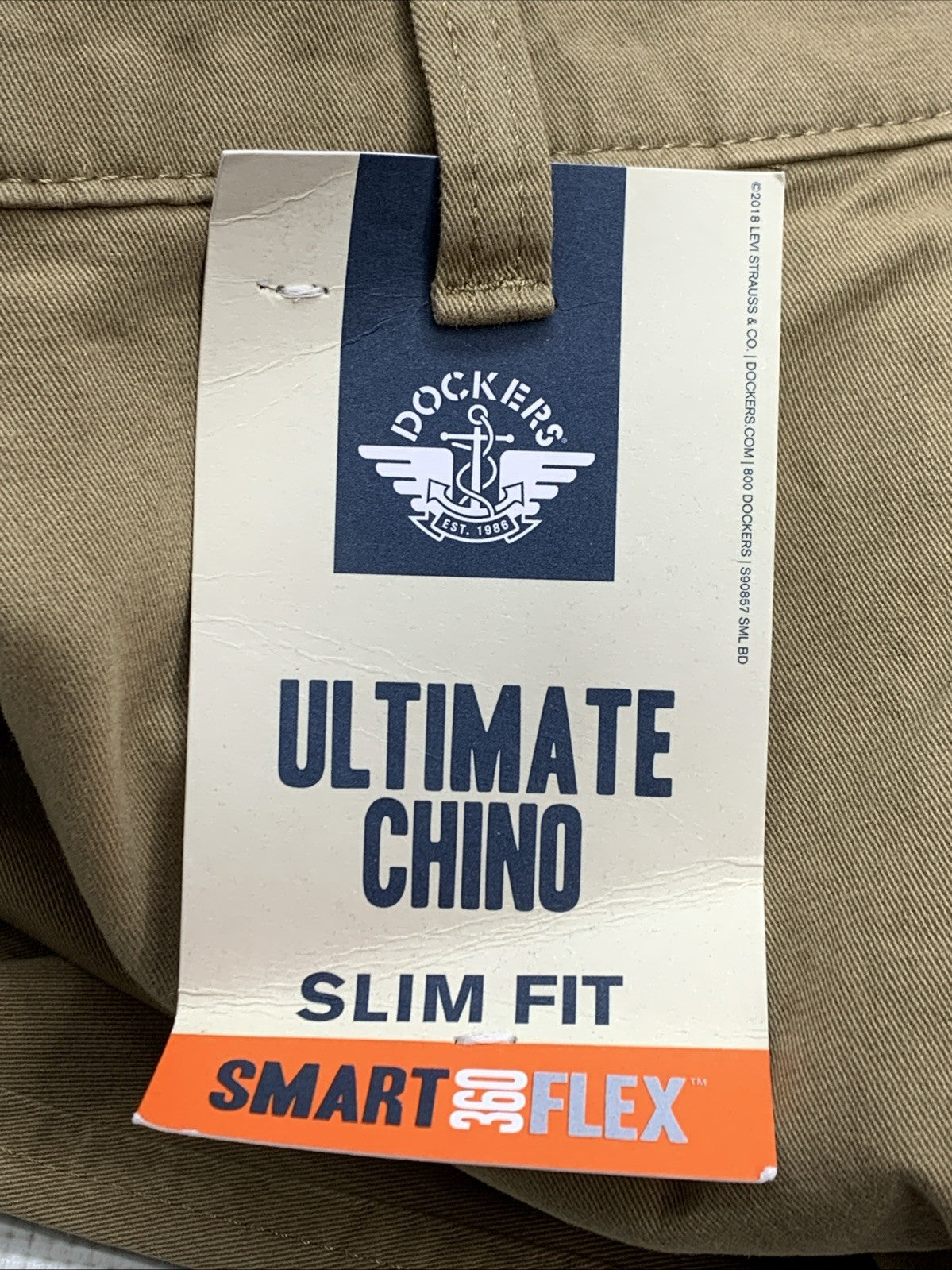 Dockers Men's Slim Fit Ultimate Chino Long Pants with Smart 360 Flex Size 30x30