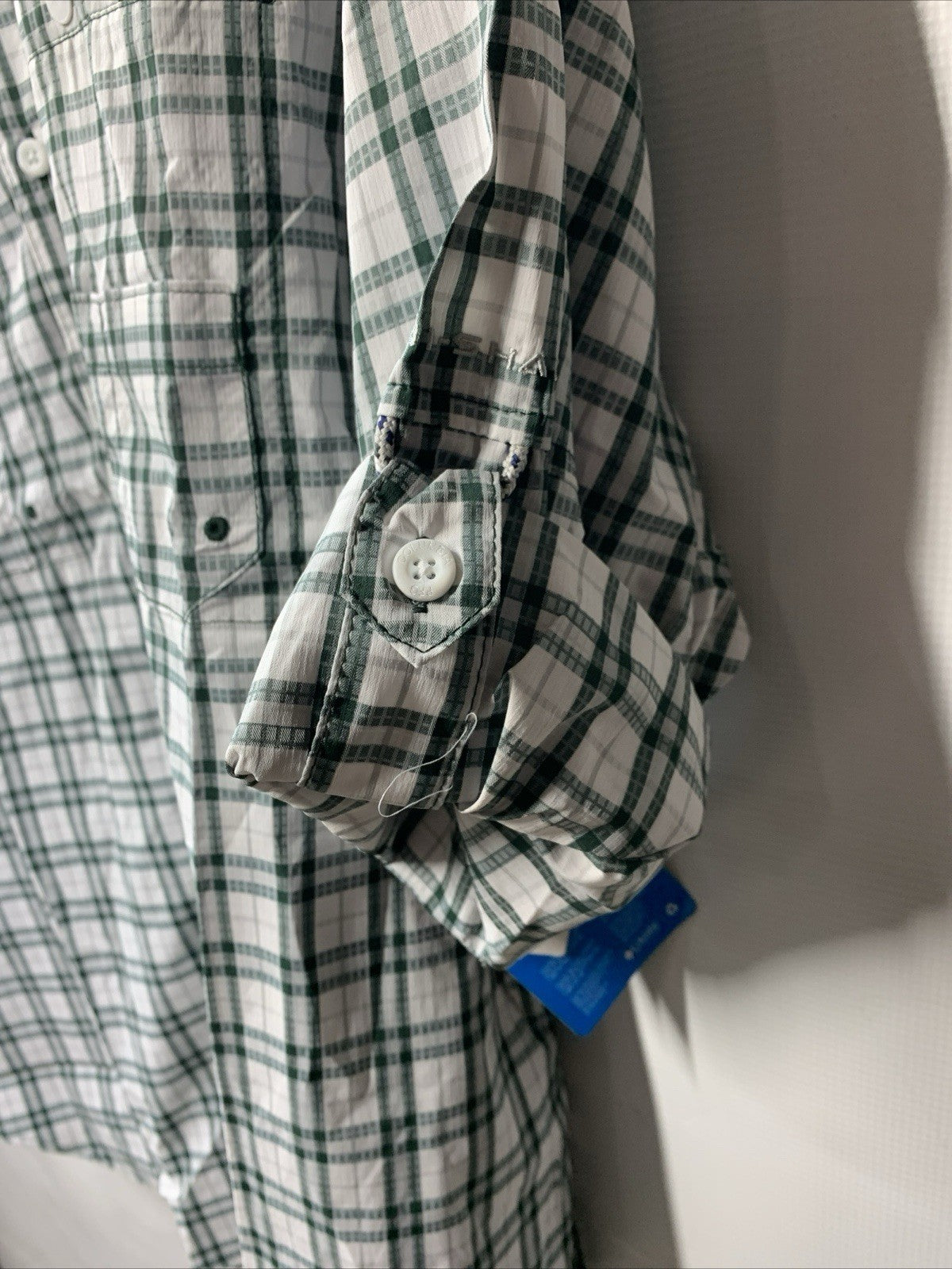 Columbia Button-Down Long Sleeve Polyester Shirt, Mens, Michigan State Size 2XL