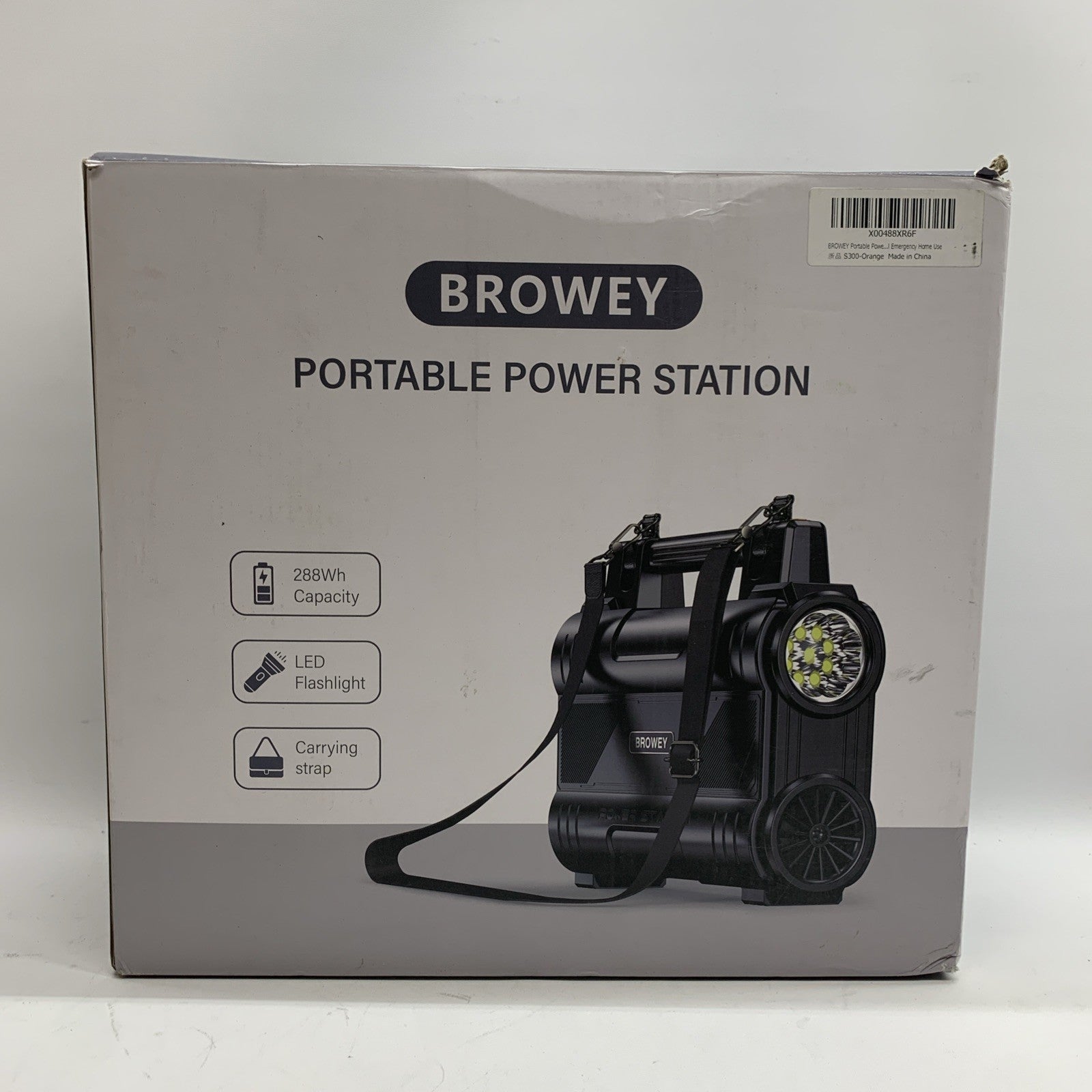 BROWEY Portable Power Station 300W(Peak 600W), 288Wh Solar Generator＆USB-C PD100