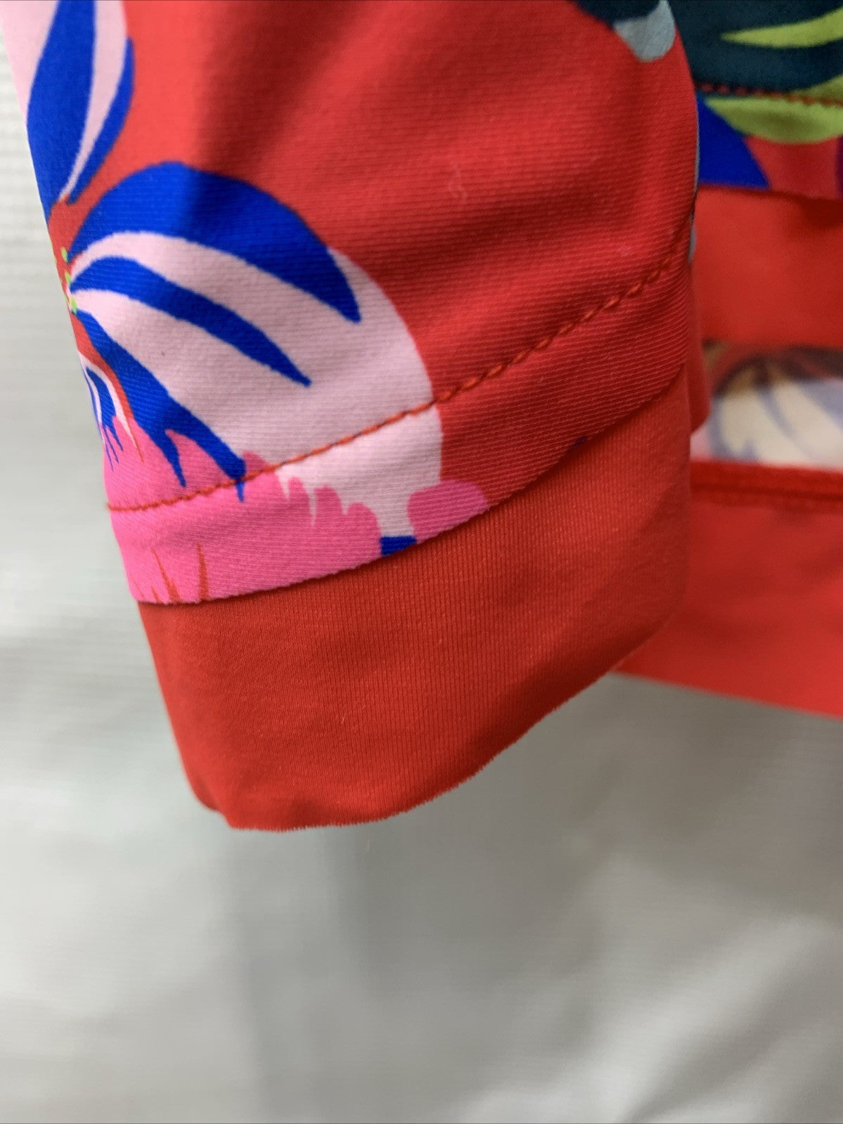 Women's Caribbean Joe Floral Tankini Swim Top RL2SP31 Size 14 Pull On Stretchy