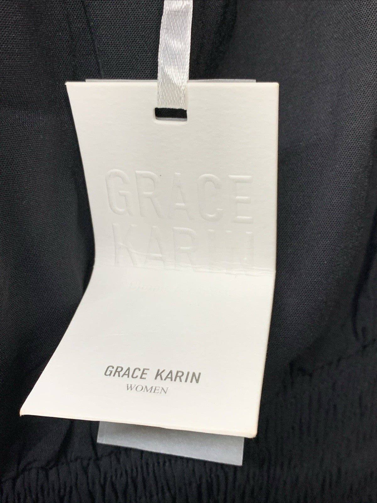 GRACE KARIN Women's Summer Dress Short Sleeve Square Neck Smocked Black Size XL