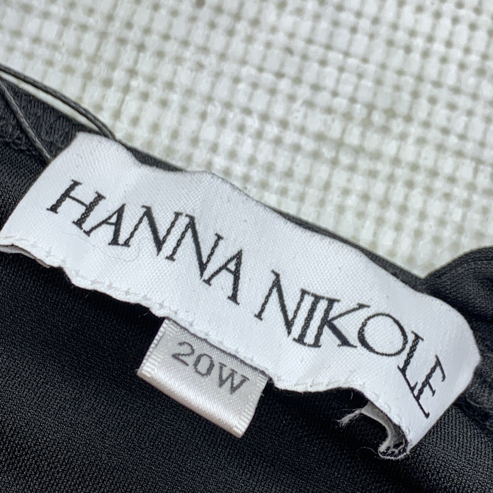 Hanna Nikole Women Plus Size Wrap Front Party Dress Size 20W Sleeveless Black