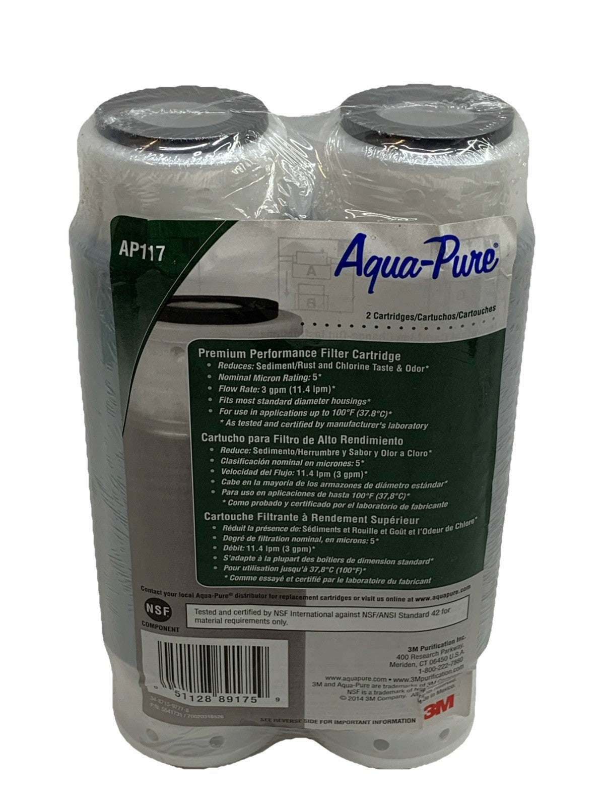 Aqua-Pure AP117 Whole House Standard Diameter Replacement Filters (Pack of 2)