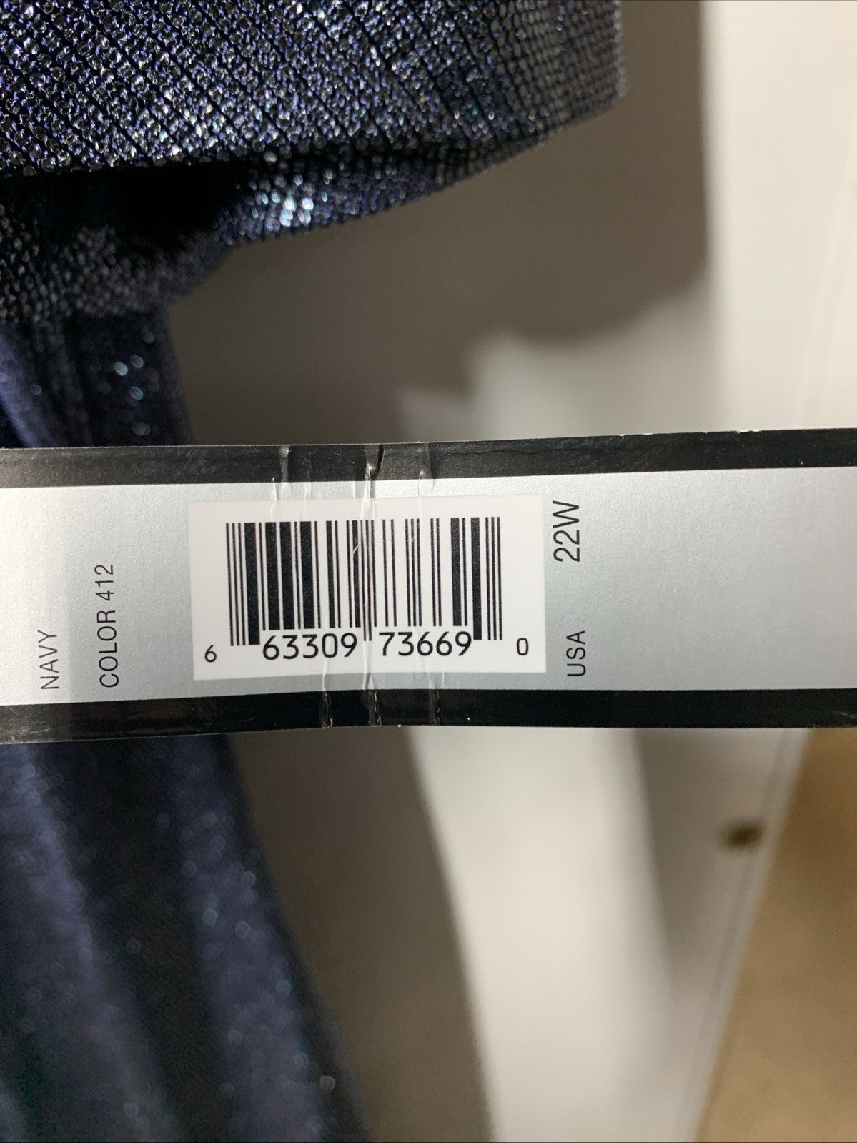 Tahari Knot-Front Elbow-Sleeve Metallic Jersey Long Gown Dress Navy Size 22W