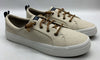 Sperry Womens Crest Vibe Linen Sneaker Oat Size 9.5 Lace-up Shoes Classic Casual