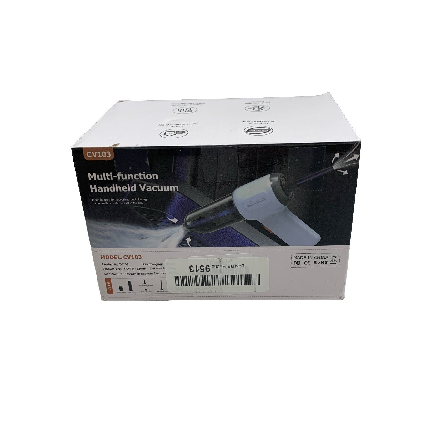 pordsioc Mini Handheld Vacuum Cordless, Car Vacuum Cleaner Portable Rechargeable