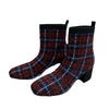 Kenneth Cole Reaction Women RIDA Stretch Jewel Bootie Red Plaid RL22RSJ11 Sz 7M