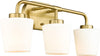 Audickic Brushed Gold Bathroom Vanity Light Farmhouse Brass Sconce Wall Lighting