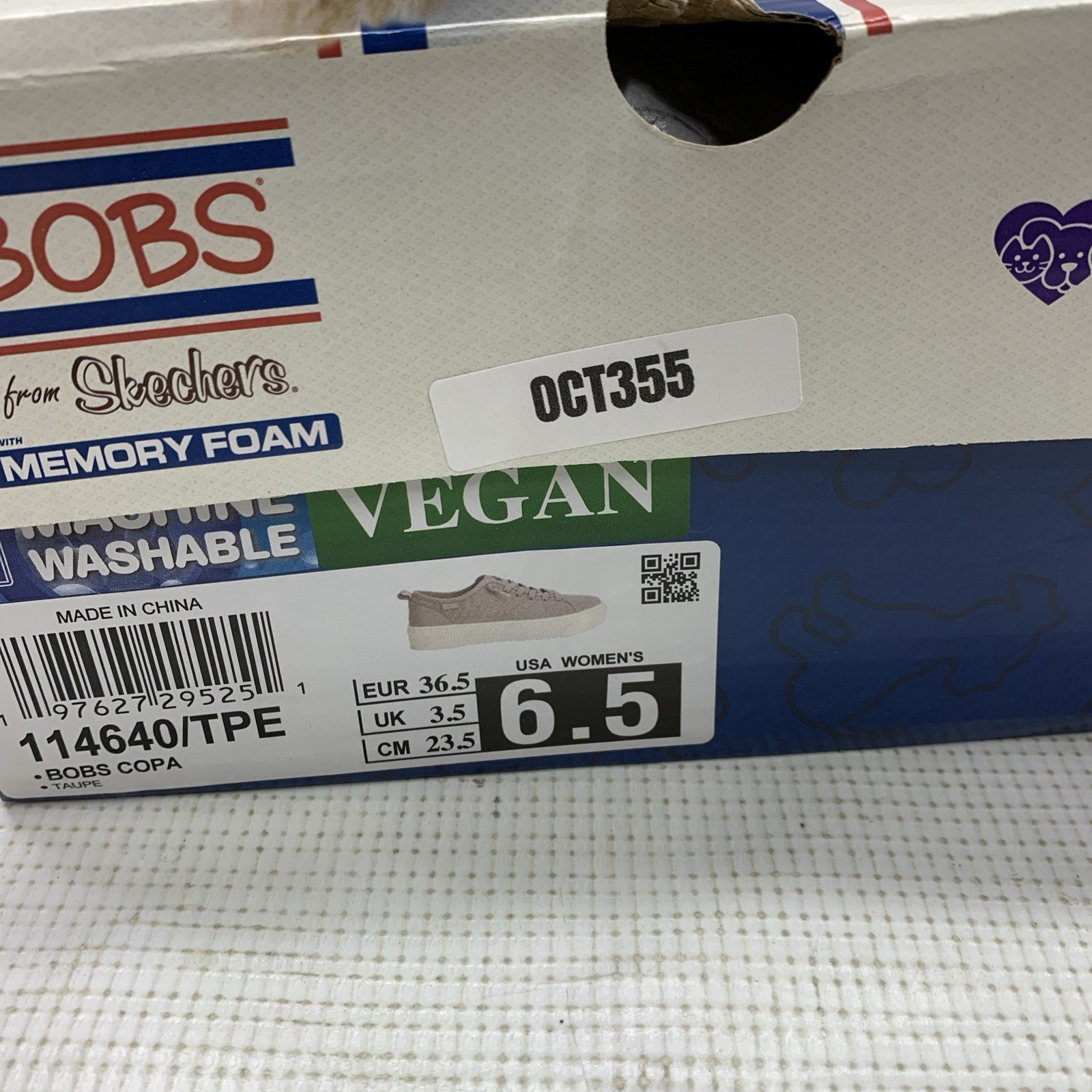 Skechers Bobs Copa Vegan Women Shoes Lace-up Sneaker 114640/TPE Low-top Size 6.5