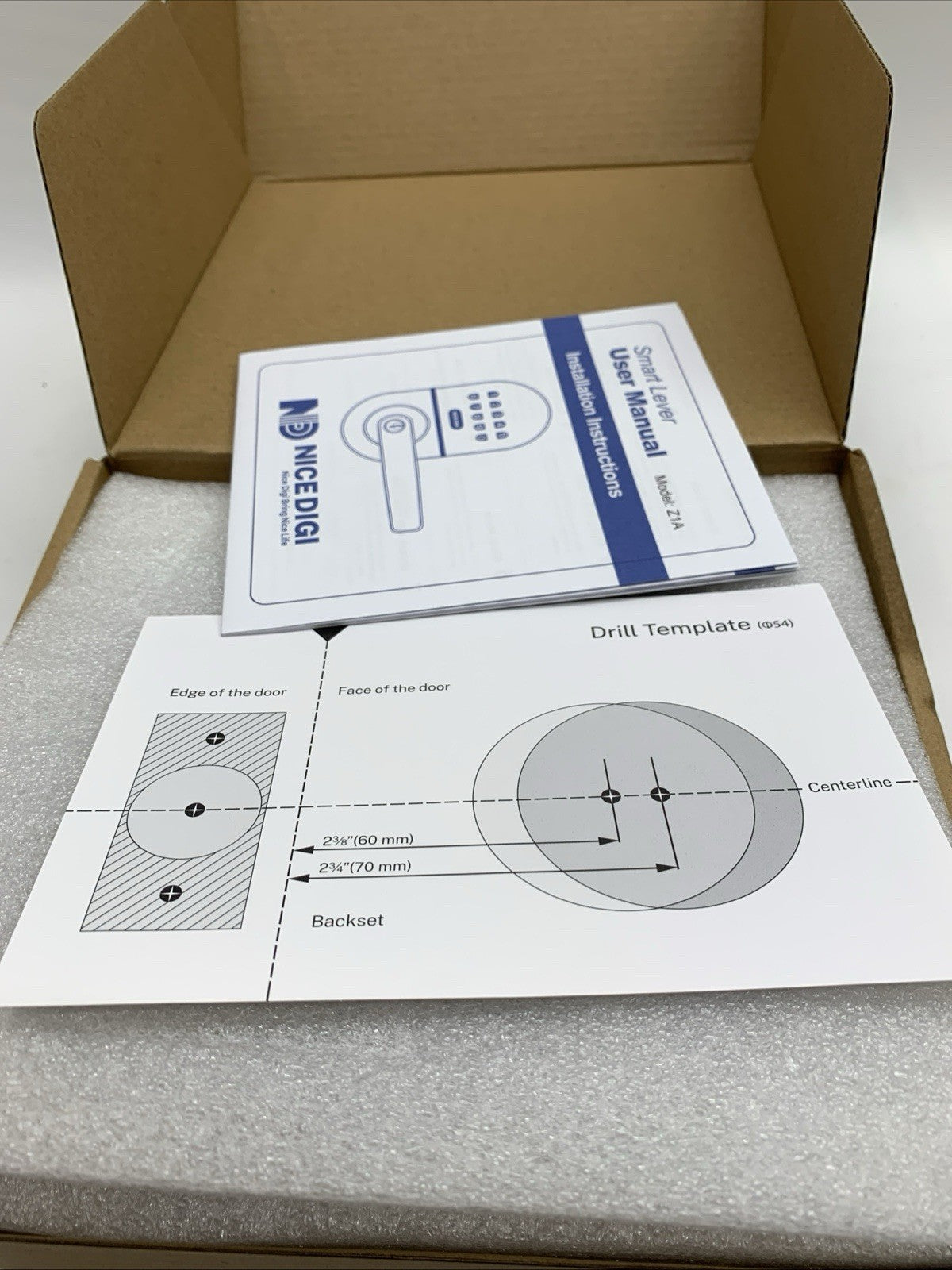 Nice Digi Smart Lock Fingerprint Keyless Entry Design Digital Door Lock Black