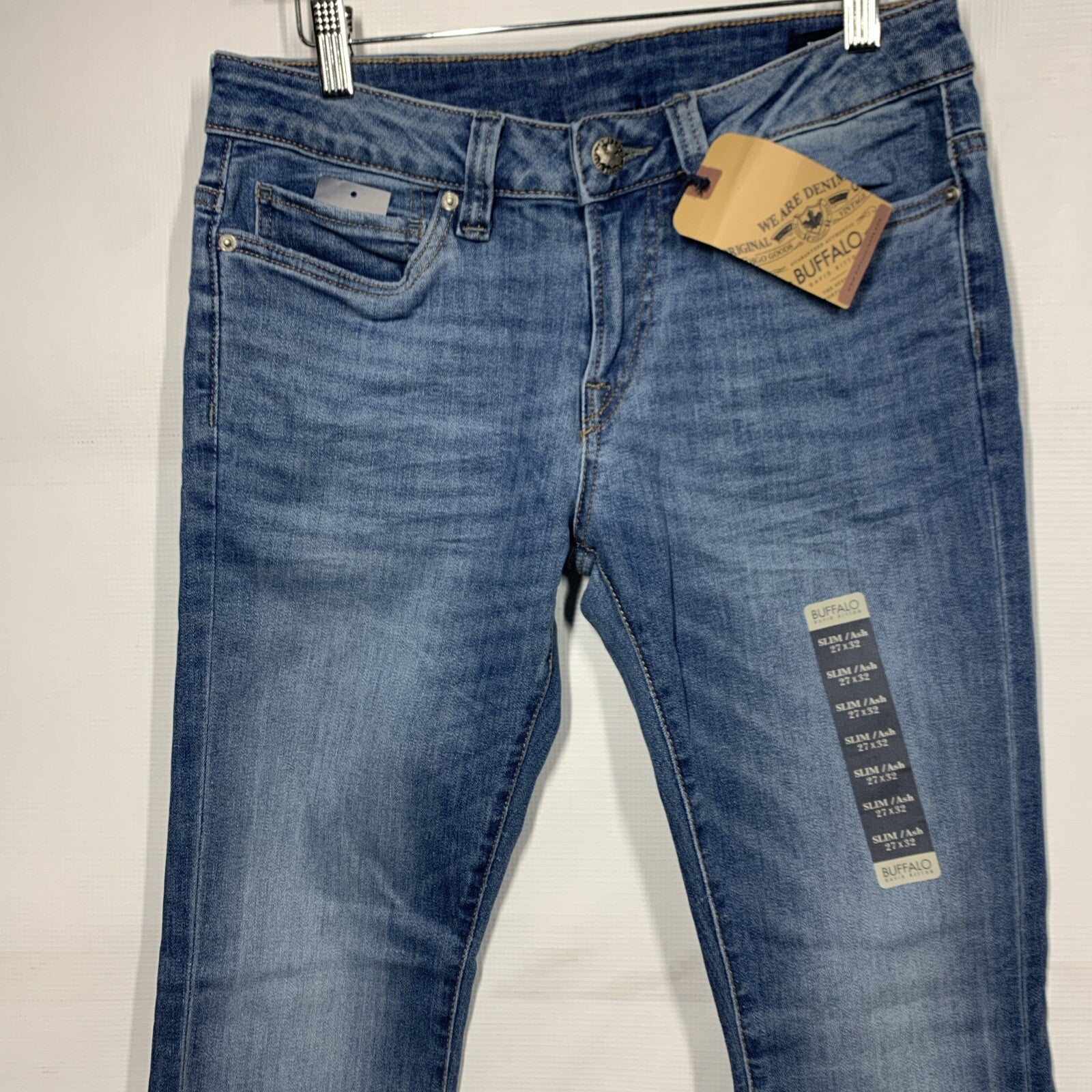 Buffalo David Bitton Slim Ash Stretch Blue Jeans Men's Size 27x32 Long Pants